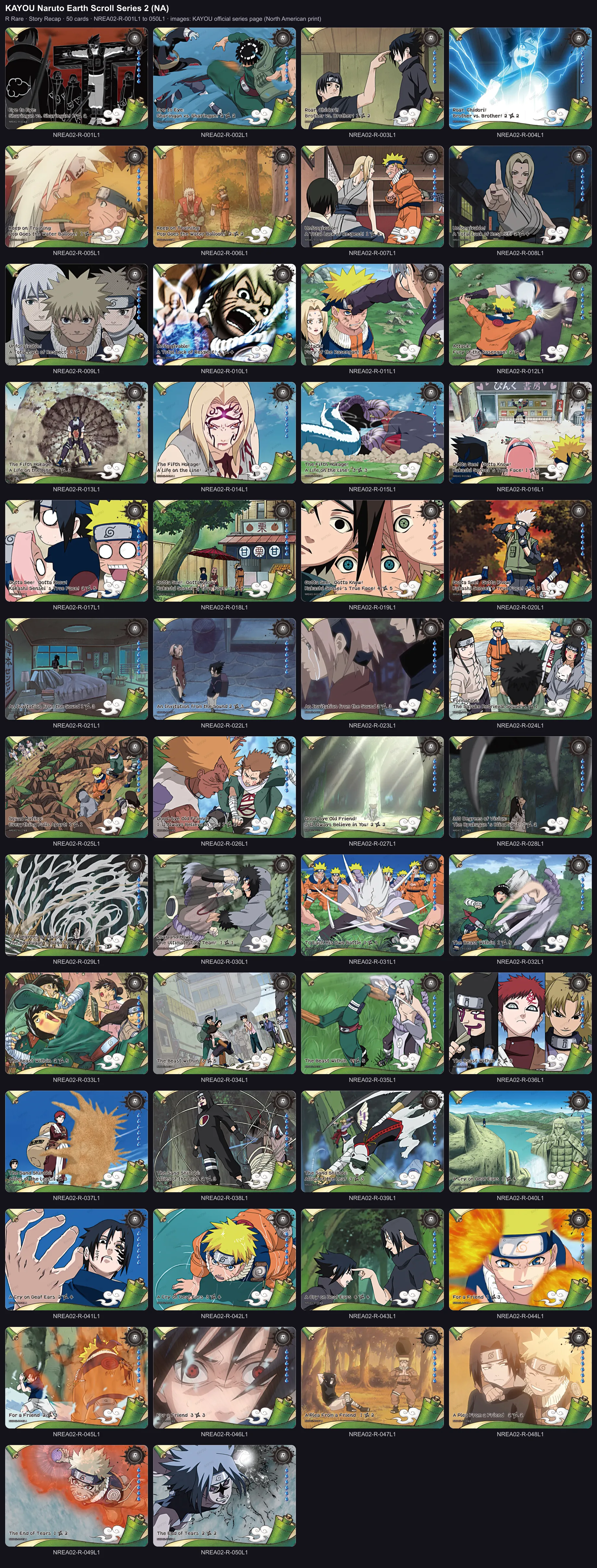 Naruto Earth Scroll Series 2 Box: SEA vs NA | CottierTCG